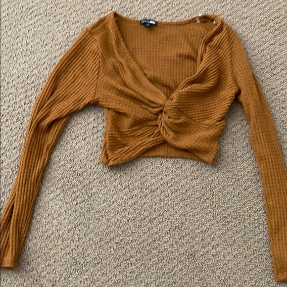 Rust cropped sweater - Picture 2 of 3